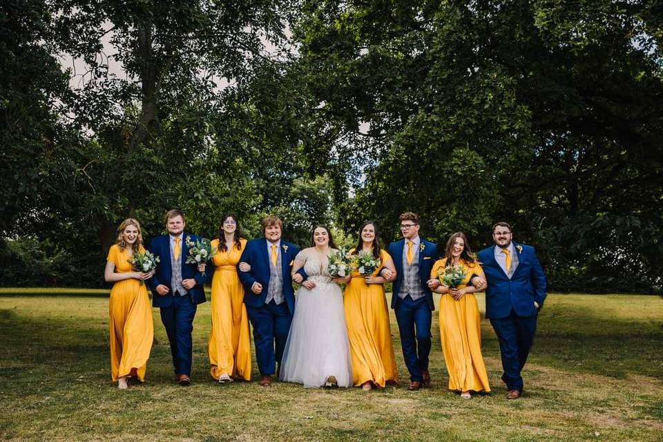 Wedding Party in yellow