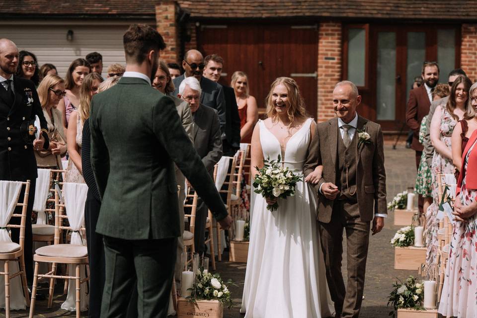 Walking down the aisle