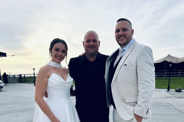 With the happy couple