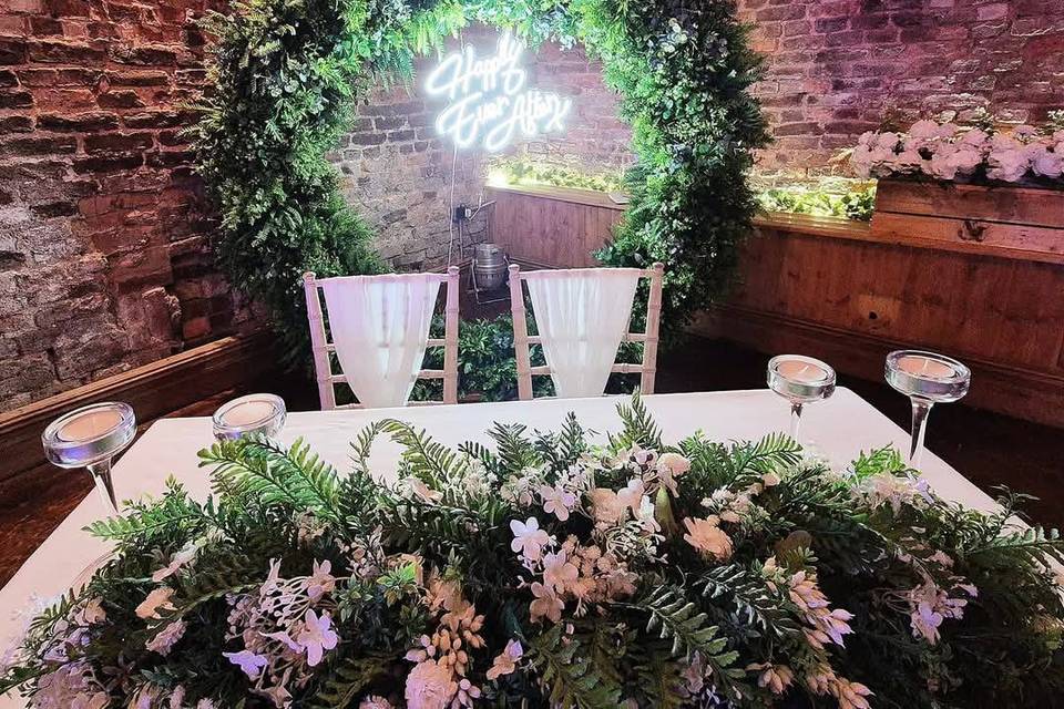 6ft round backdrop