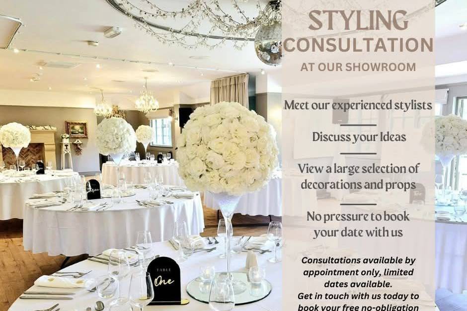 Free venue styling consultatio