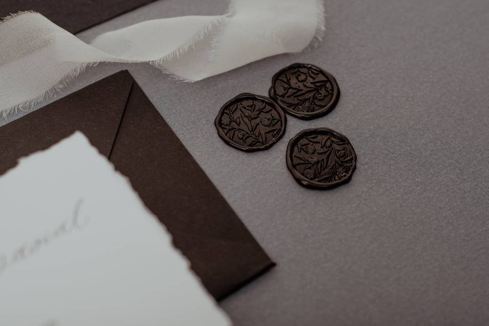 Briar Wedding invite wax seals