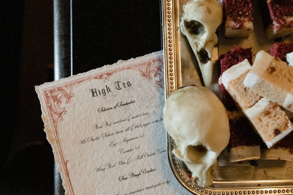Vintage Handmade paper menus