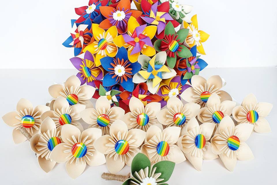 Paper Flower Bouquet Origami