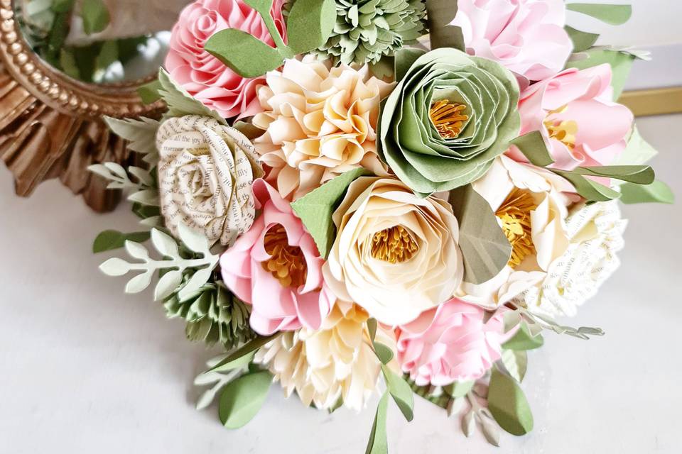 Pink Paper Flower Bouquet