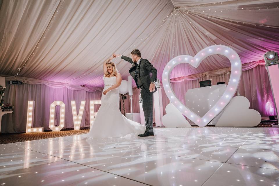 Dancefloor in the Garden Pavillion