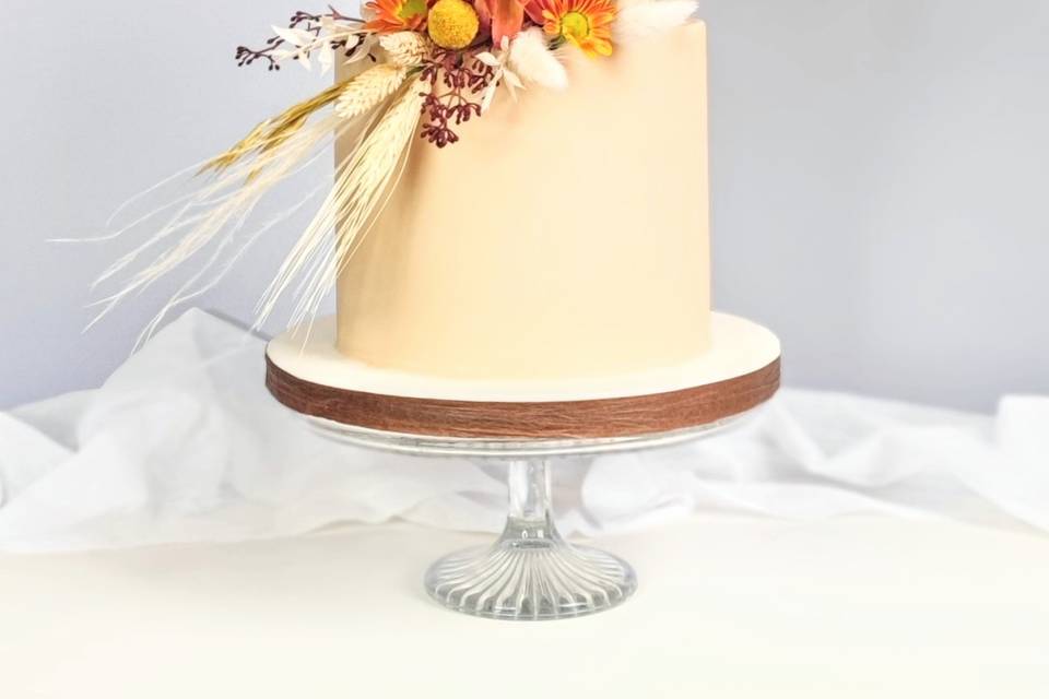 Dried Flower Wedding Cake