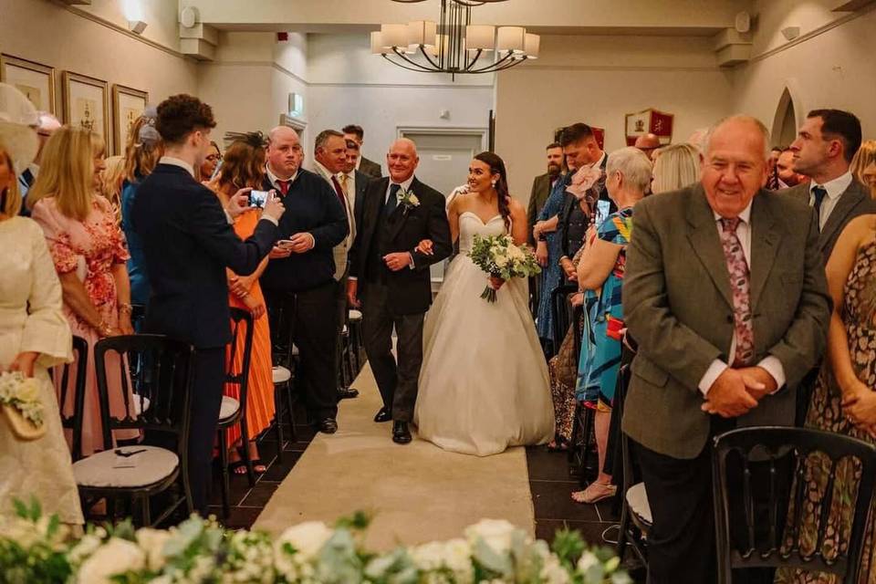 The walk down the aisle