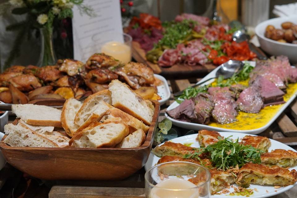 Grazing table bread and beef