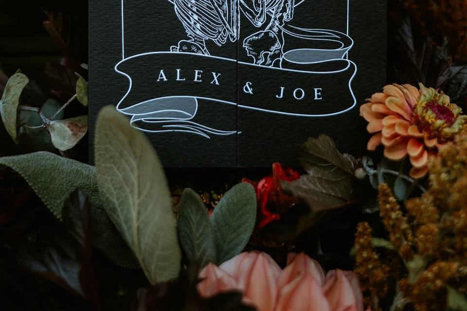 Skeleton Gatefold Invitations