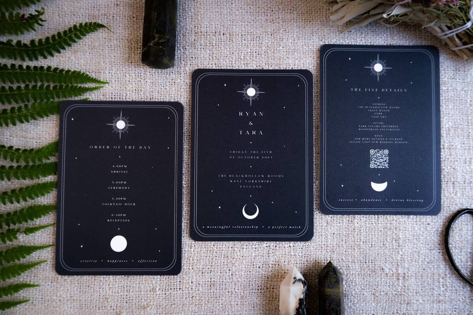 3 Piece Tarot Spread Invites