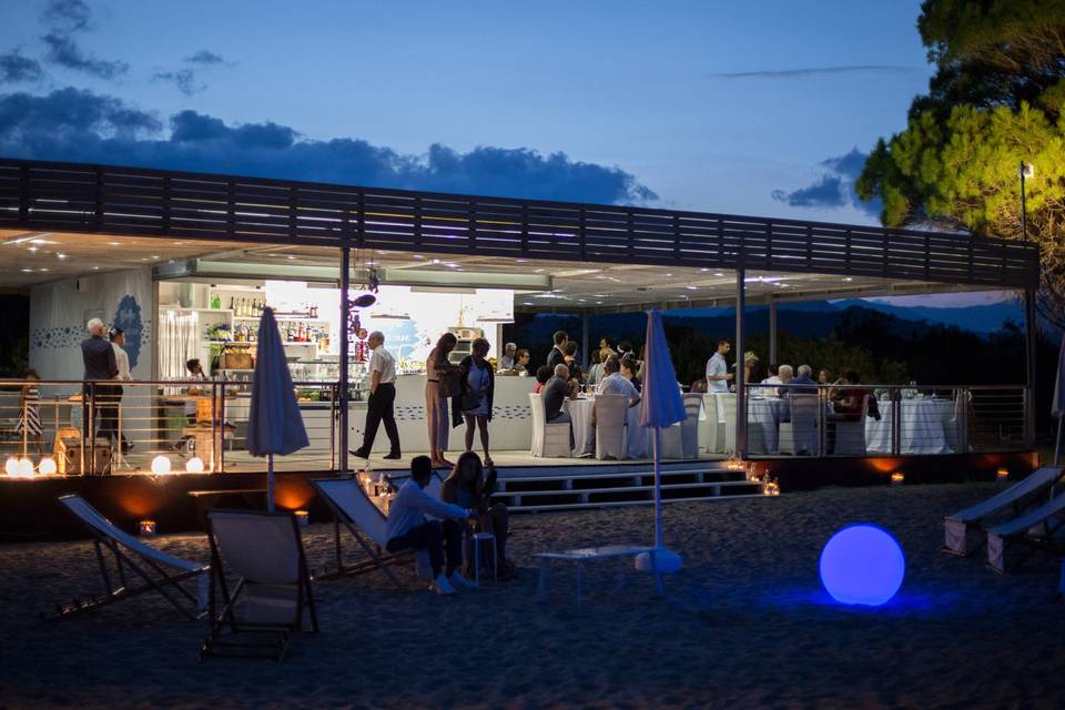 Beach bar evening