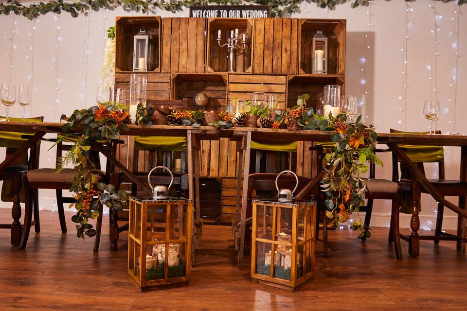 Rustic top table