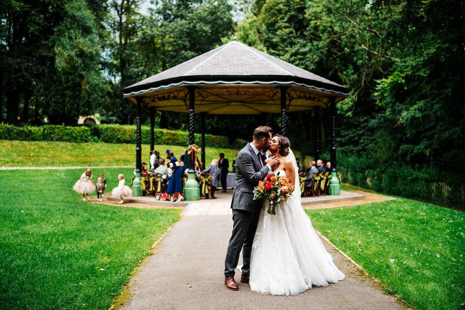 Beautiful bandstand backdrop