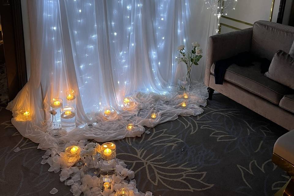 Fairy light back drop