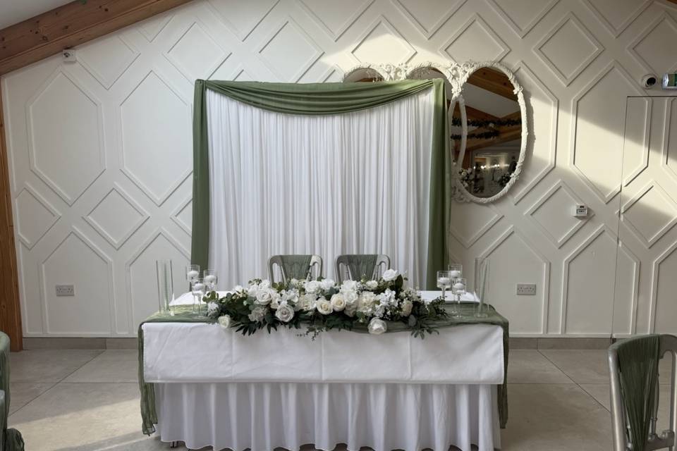 Backdrop & Sweetheart Table
