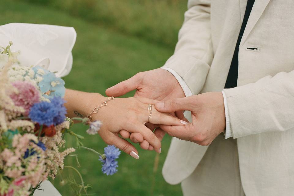 Countryside wedding on film
