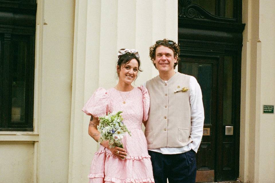 Newly weds on film
