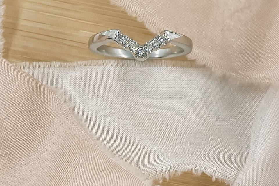 Shaped Diamond Wedding Rings