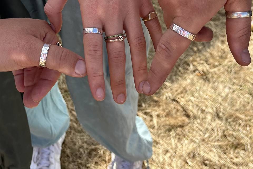 Finished rings.