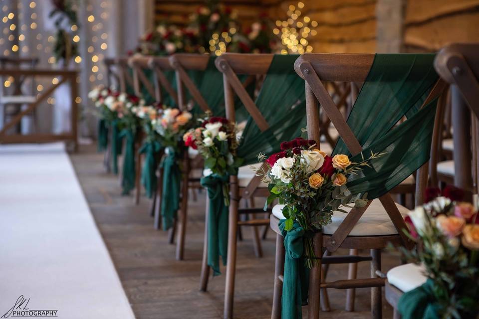 Winter wedding ceremony