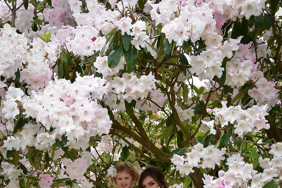 Bride and Flower Girl