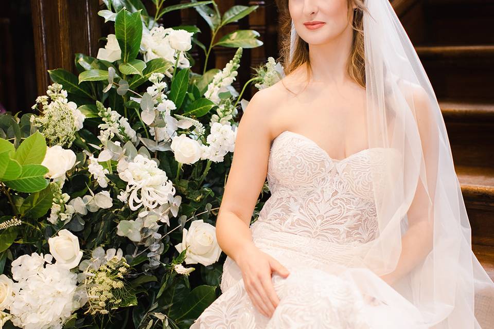Bride on Grand Staircase