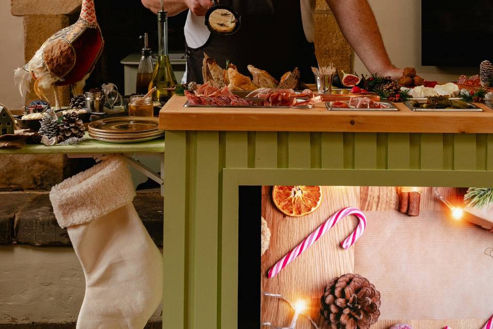 Chef Danny with Grazing Cart