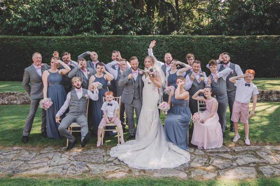 The entire wedding party