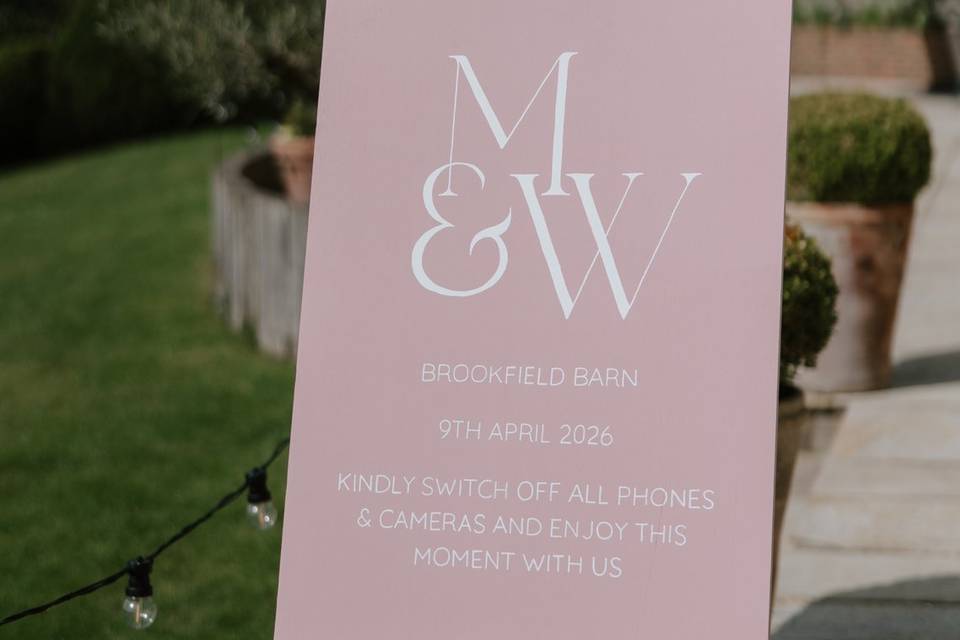 Ceremony Sign