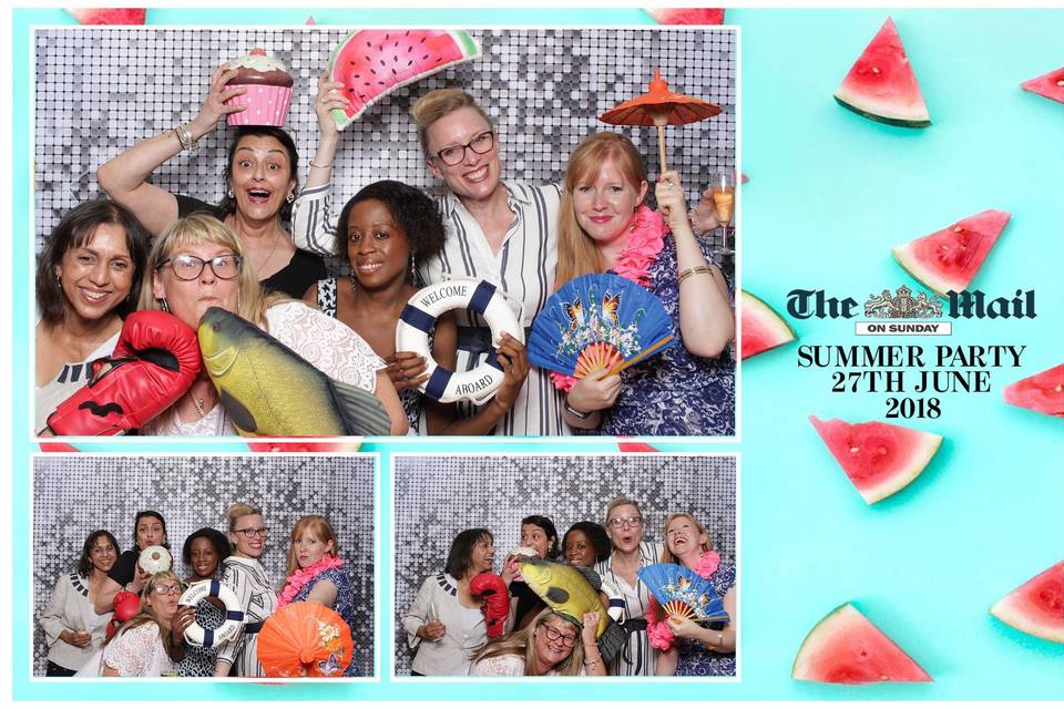 Summer party photo booth