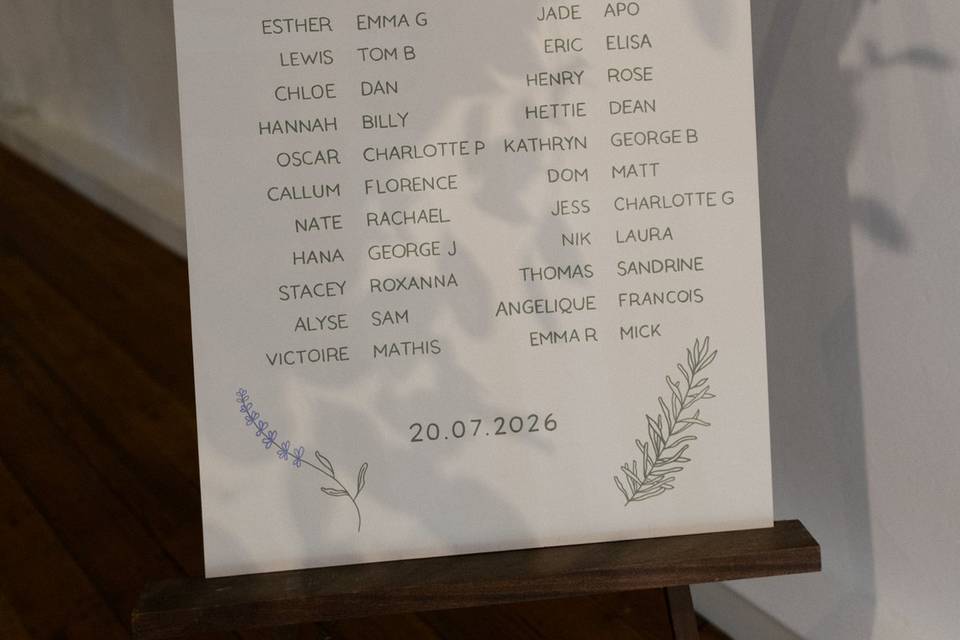 Table Plan