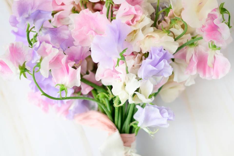 Sweet pea bouquet