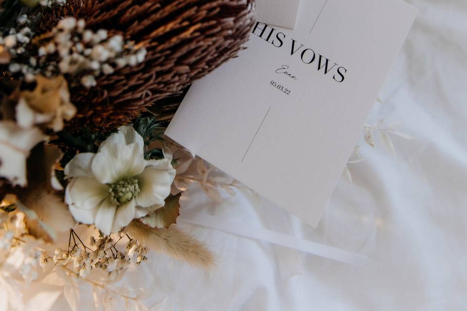 Dried bridal bouquet