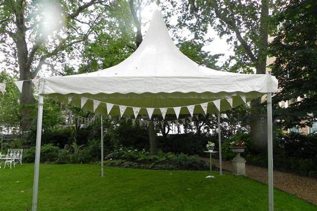 Oriental canopy with bunting