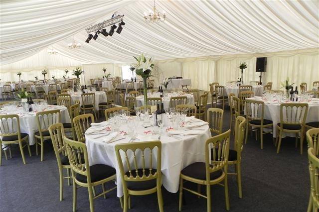 Ivory wedding marquee