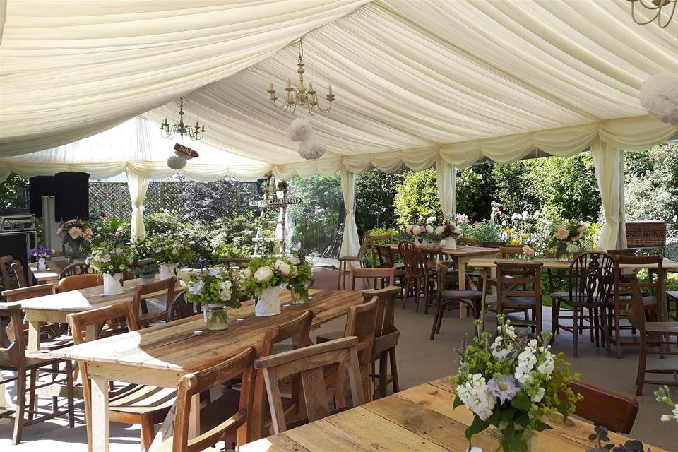 Romantic wedding marquee