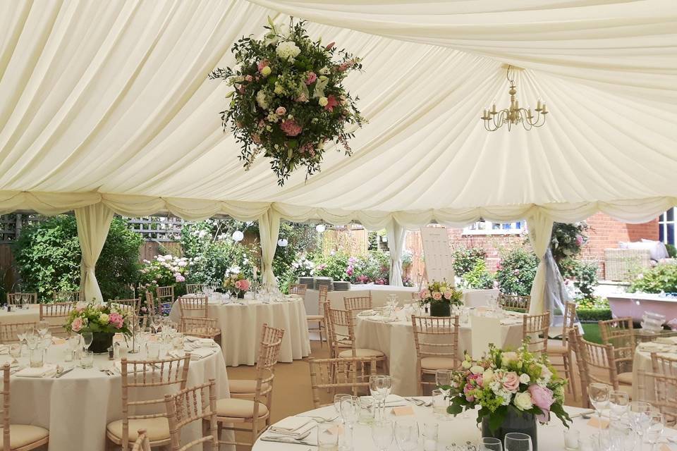 Elegant marquee decor