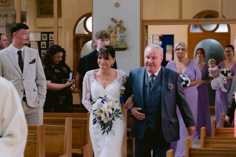 Walking down the isle