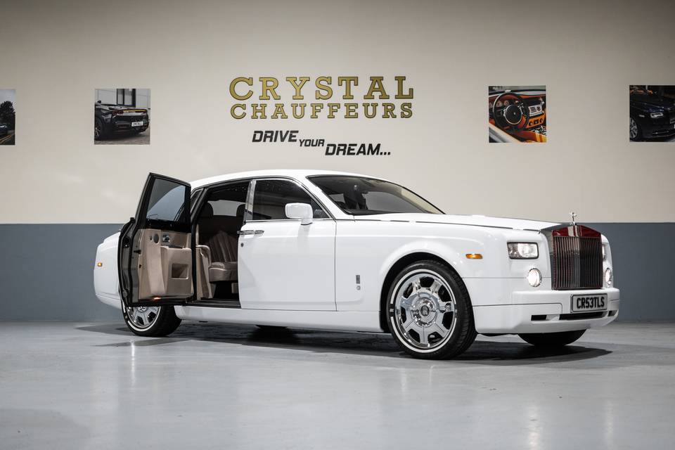 White Rolls Royce Phantom