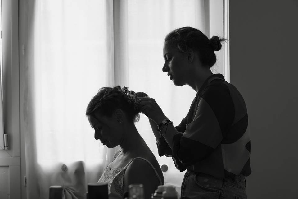 Preparing the bride