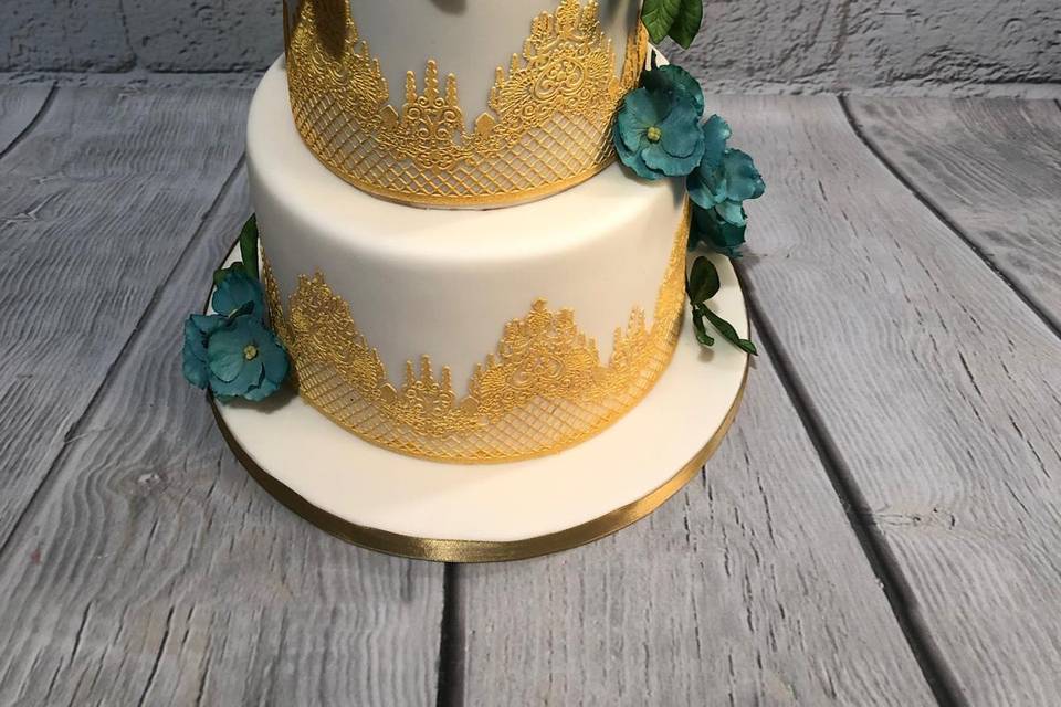 Peony Wedding Cake