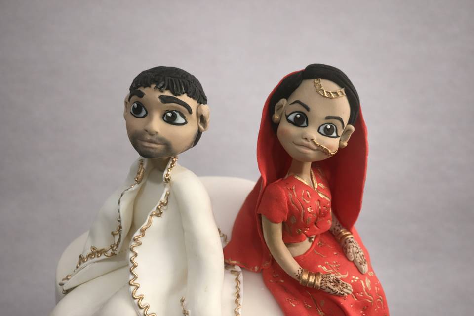 Mehndi cake topper