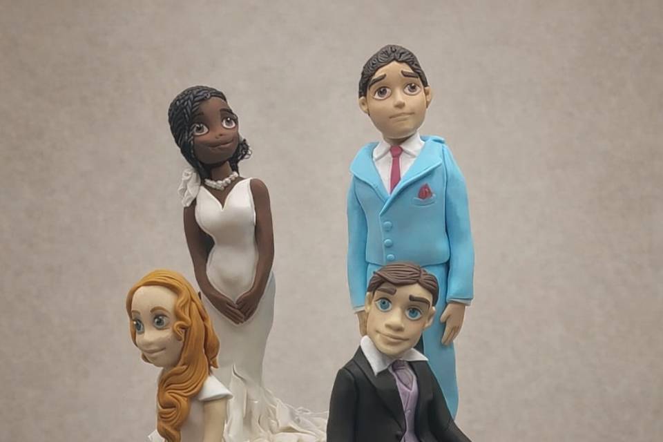 Newlywed cake toppers
