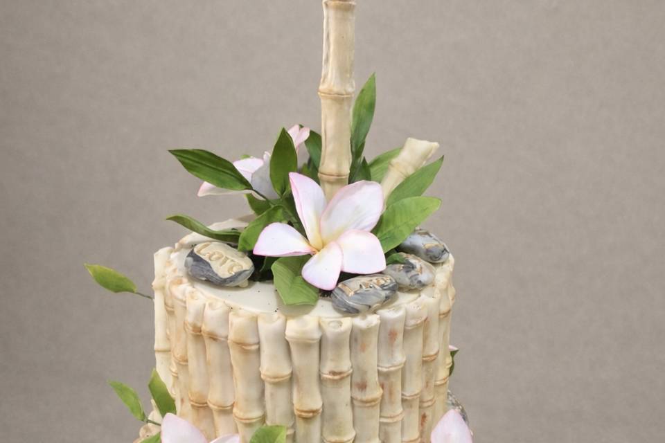 Tropical wedding cake