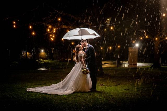 Couple in the rain