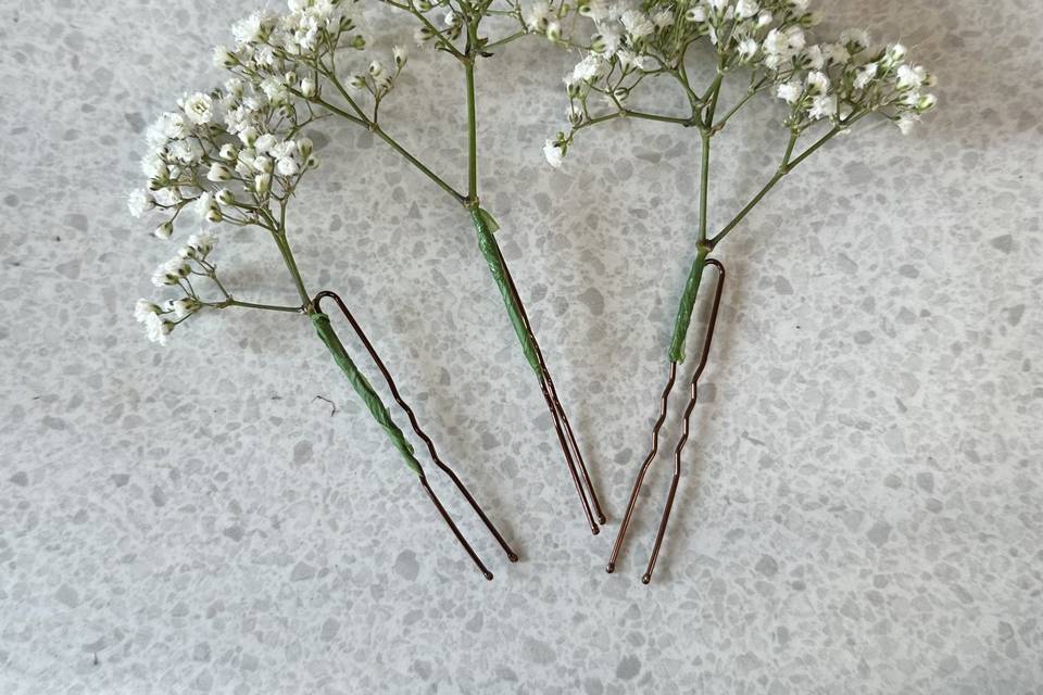 Fresh flower Hair pins