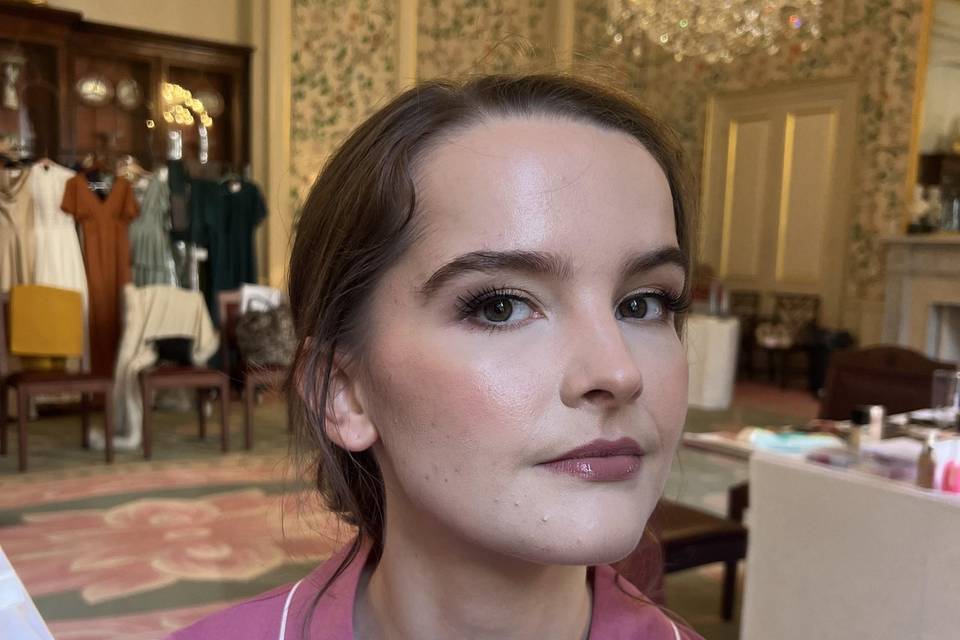 Dewy bridesmaid makeup