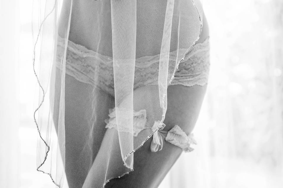 Bridal boudoir detailed shot