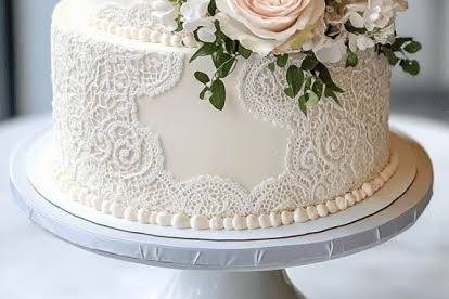 Vintage Lace Wedding Cake.